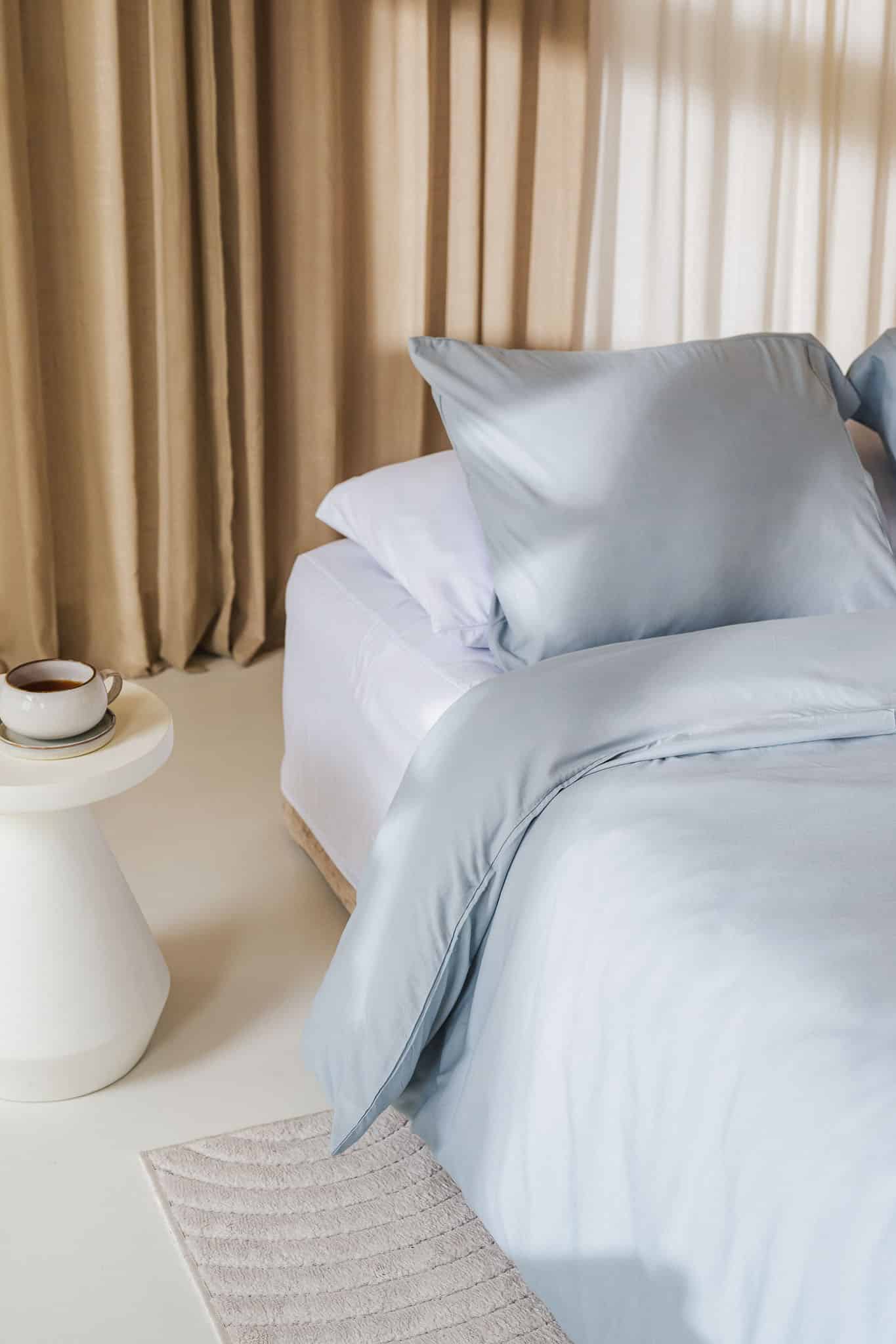 Néarr hoeslaken wit Egyptisch katoen