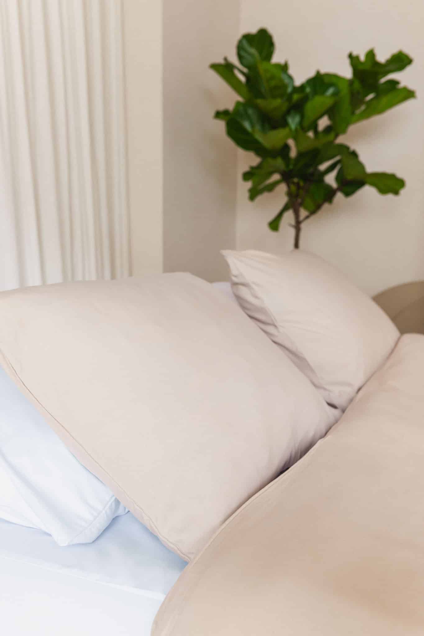 Néarr kussensloop Sahara beige Egyptisch katoen